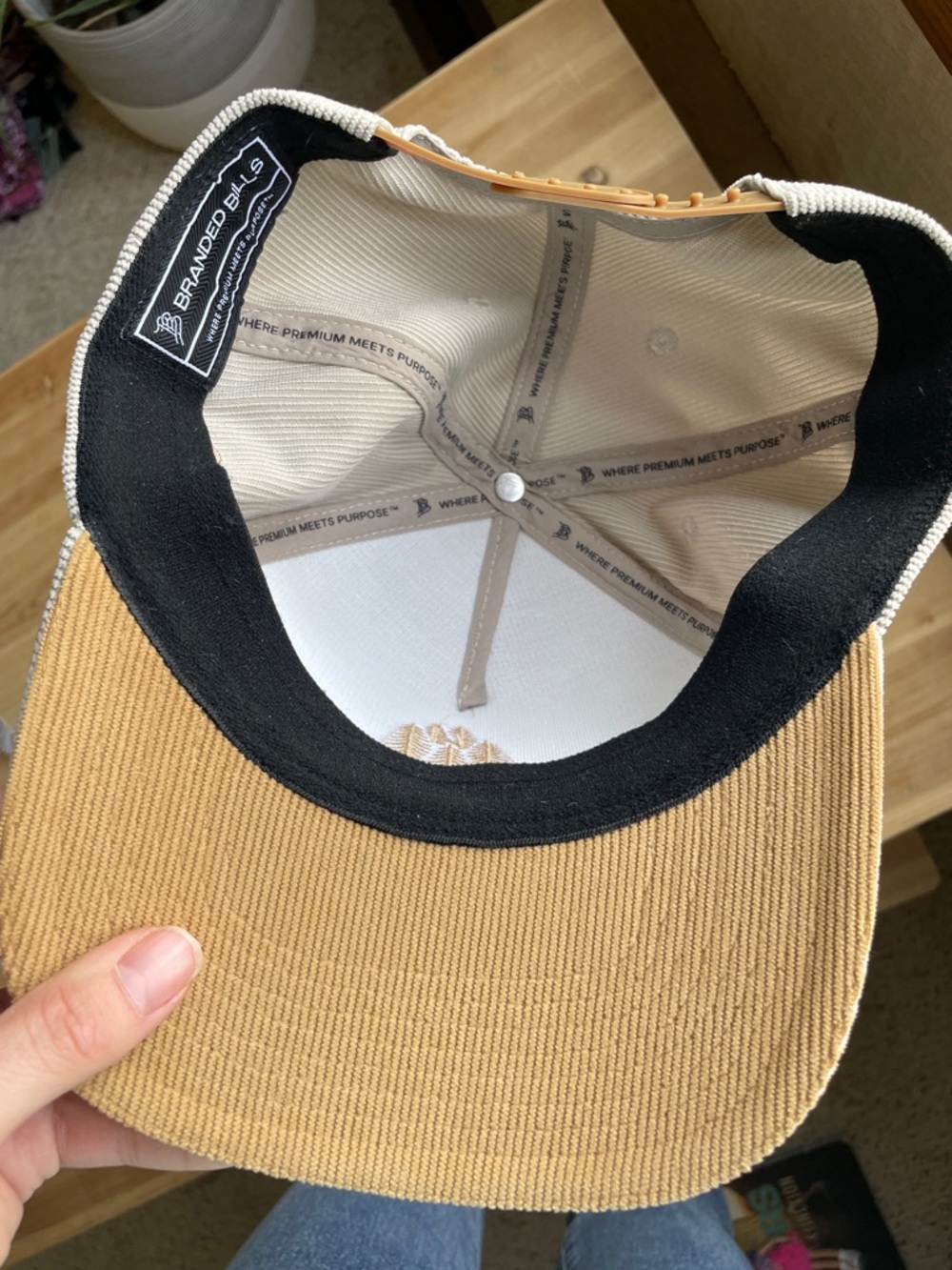 Branded Bills The Pines Curved 5 Corduroy Trucker Snapback Hat NEW - Picture 7 of 8